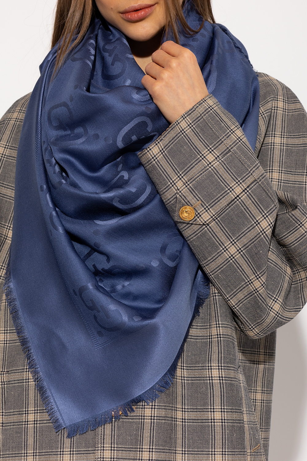 Navy blue best sale gucci scarf